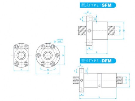 ABBA滚珠丝杠 SFM&DFM系列